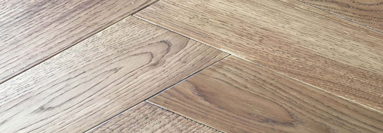 This image shows Herringbone Hardwood Flooring