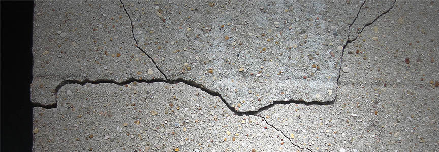 This image shows a crack on the floor.