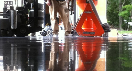 types-of-concrete-sealing This image shows a commercial space with polished floor.