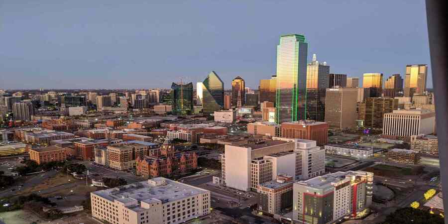 This image shows buildings in Dallas Texas.