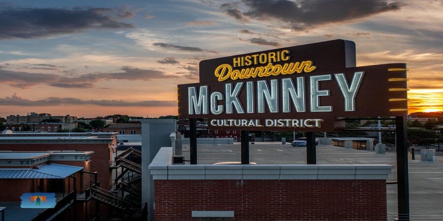 This image shows a sign of McKinney in Texas.